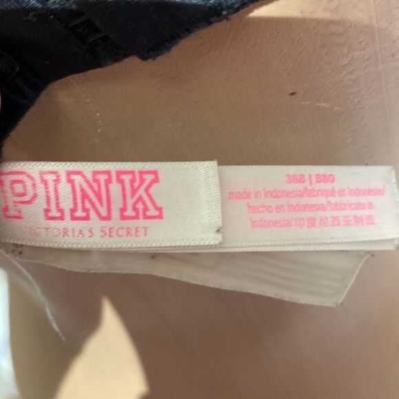 PINK Victoria Sectret WEAR EVERYWHERE WEAR  PUSH-UP BRA, Pure Black Floral Print - Picture 6 of 7